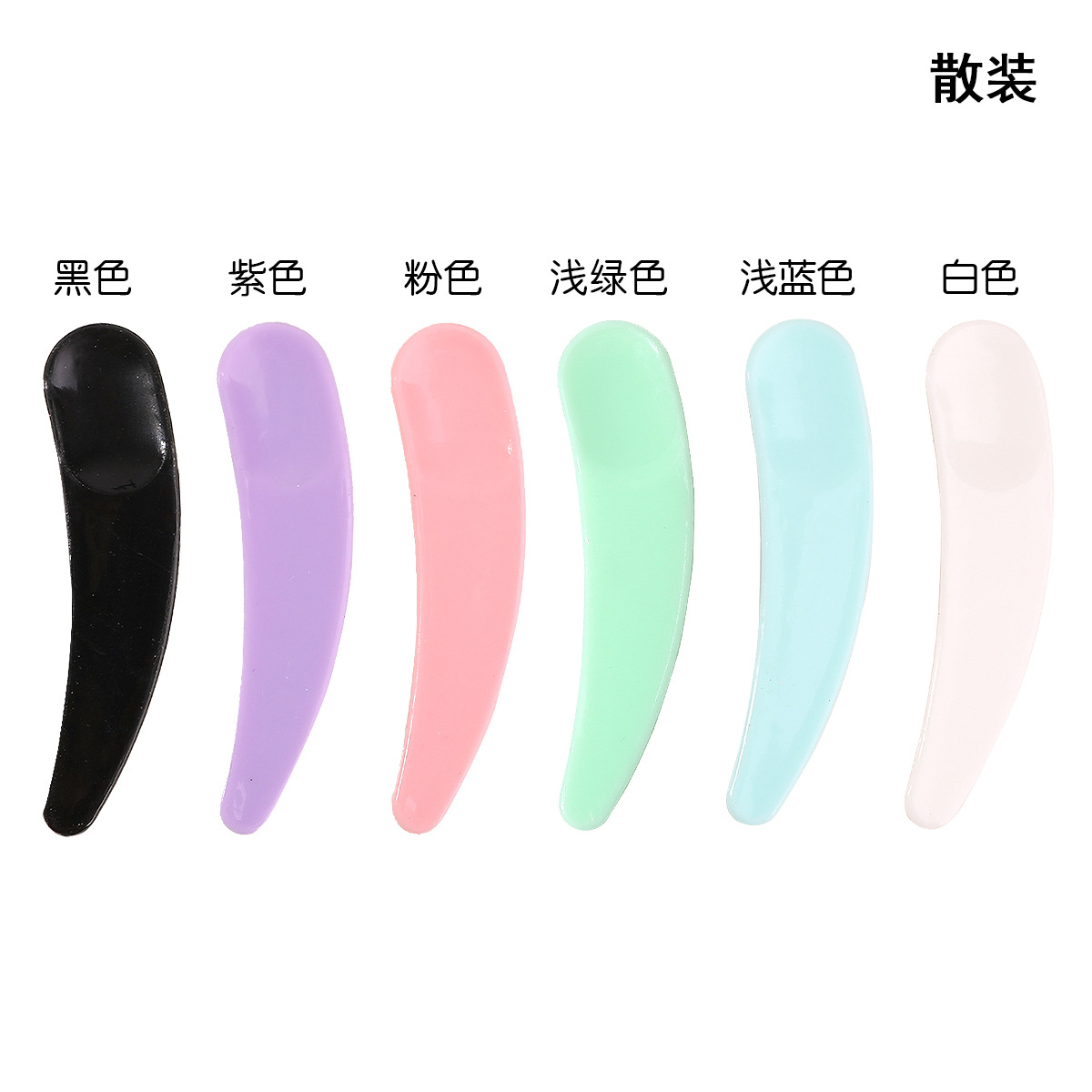 Cuchara de crema para los ojos Cuchara de media luna Cuchara pequeña Máscara de palo Cuchara de crema facial Herramienta de embalaje cosmético