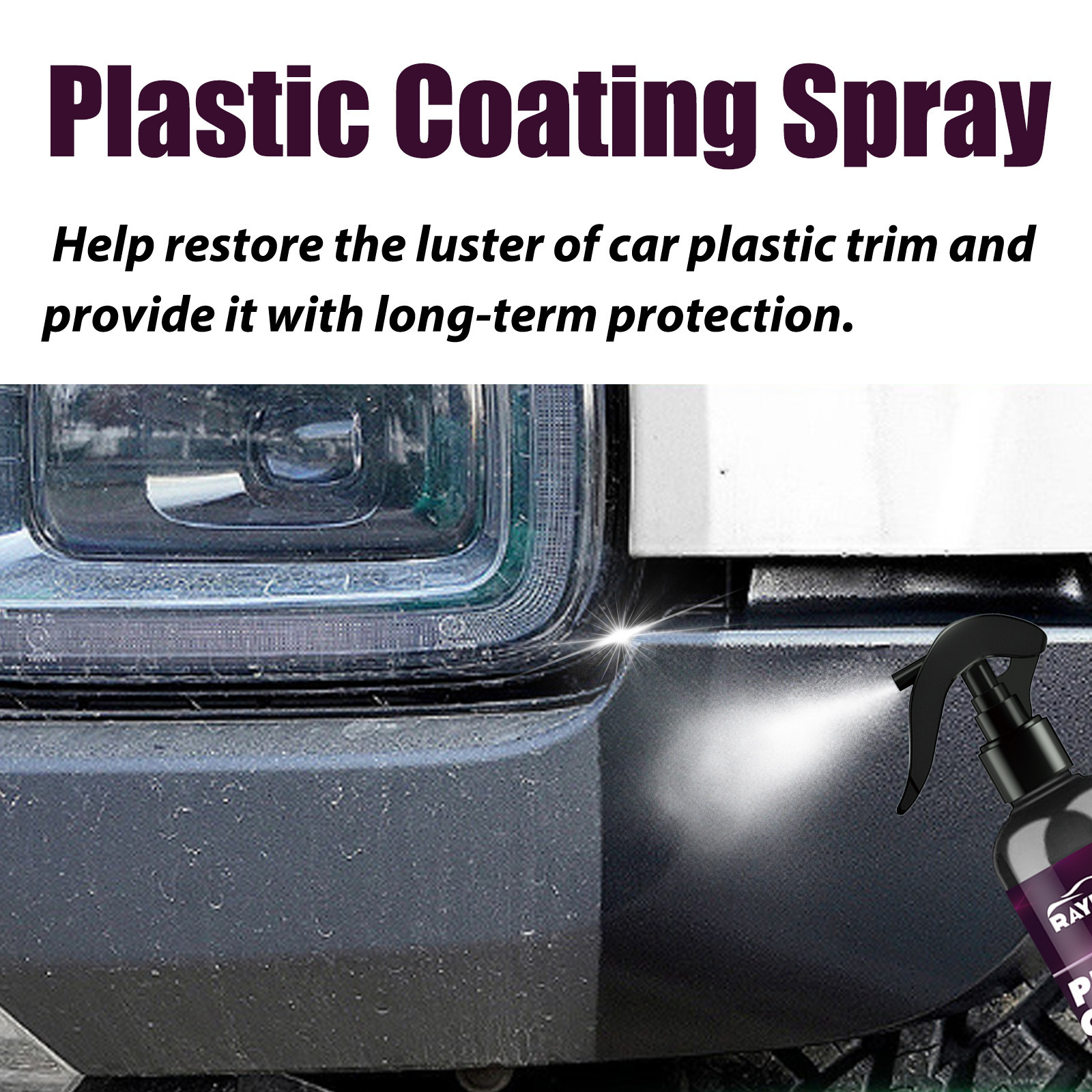 Rayhong Car Plastic Spray Car Interior Seat Dashboard Cleaning and Decontamination Maintenance and Renovation Cleaner