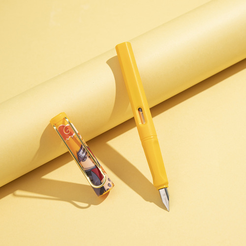 Naruto pen, primary and secondary school students, dual-use pen, replaceable ink bag, universal ink pen for boys and girls, optional