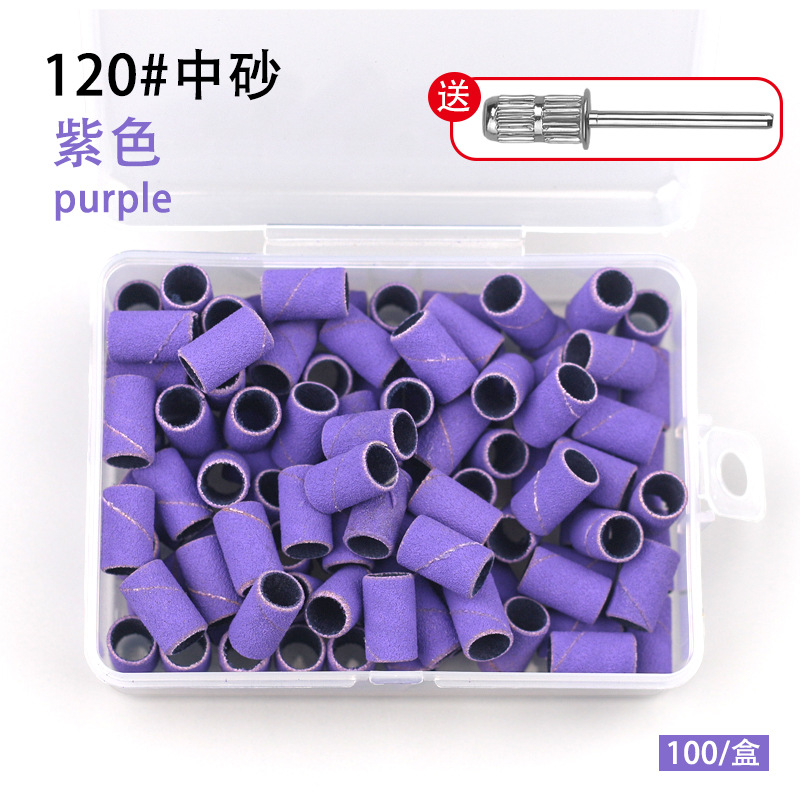 Amazon estilo caliente cabeza de lijado de uñas anillo de arena amoladora eléctrica anillo de arena de uñas caja de color funda de cojinete de montaje