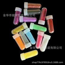 跨境厂家3g/小圆瓶装金葱粉闪粉亮片亮粉镭射珠光粉DIY美甲配件用
