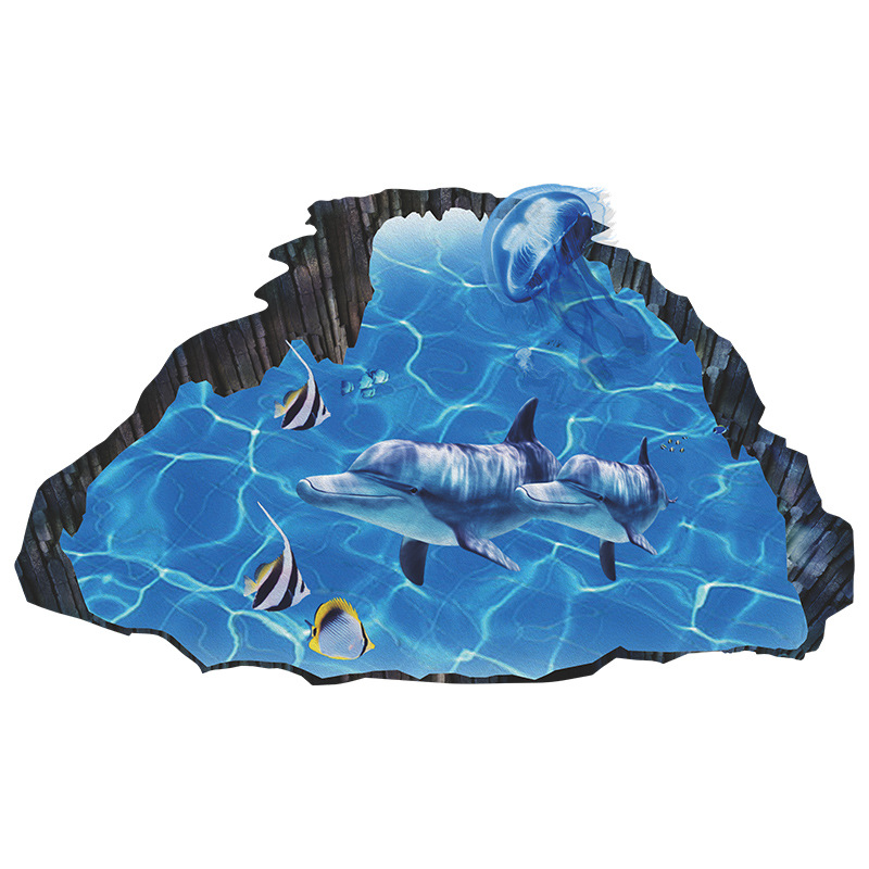 New Underwater World Whale Children's Bedroom Floor Sticker Wholesale Nihaojewelry display picture 8