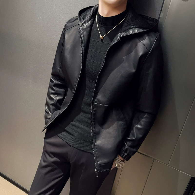 Теплая демисезонная короткая куртка с капюшоном для отдыха, slim fit