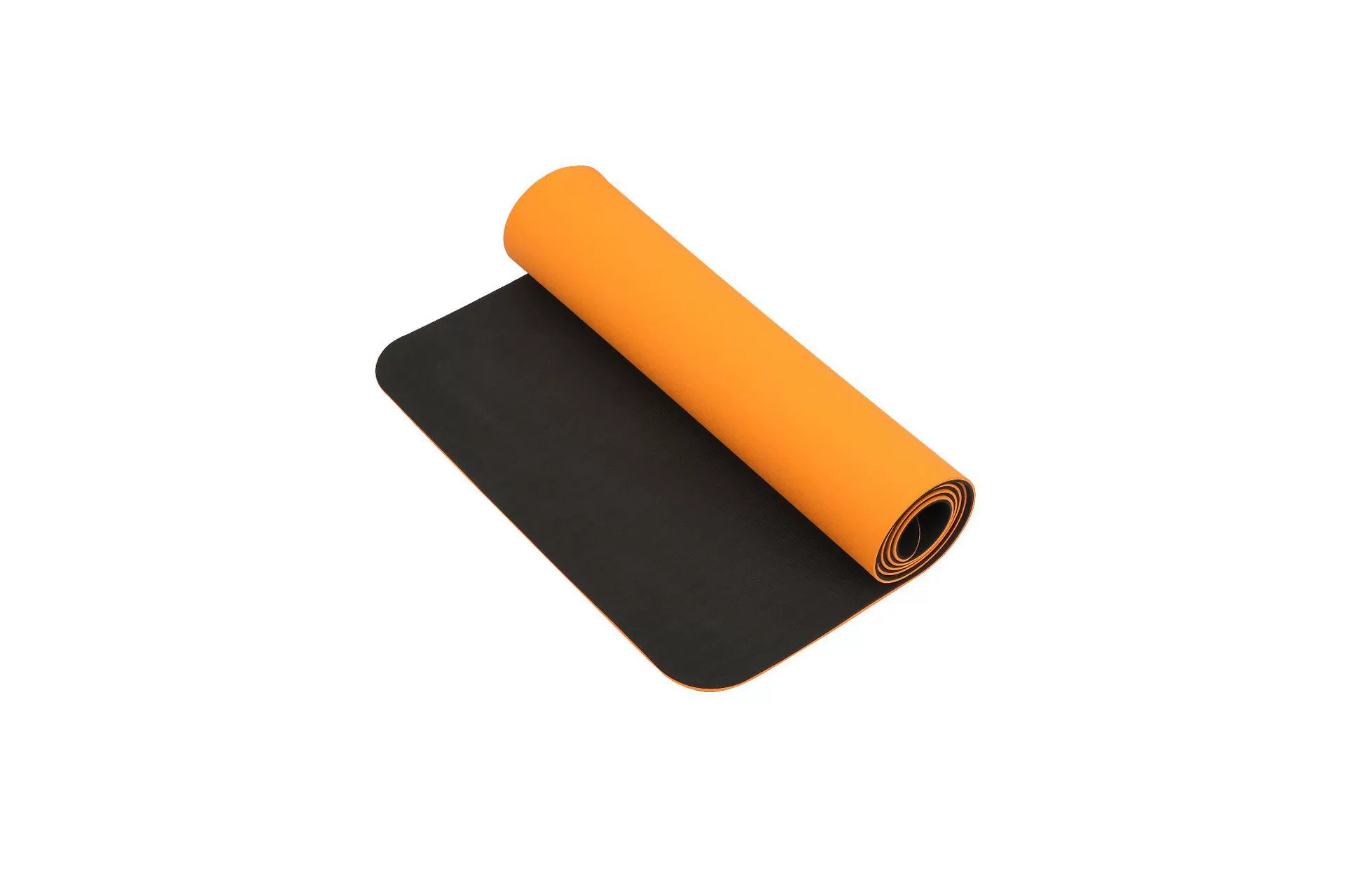 Коврик для йоги двухслойный TPE 130/150/183×61 см, 3/4/6 мм, двухцветный с ремнём и сумкой