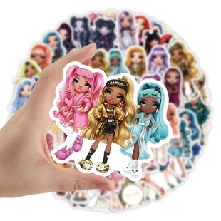 50 Cartoon Cute Rainbow Doll Handbook Stickers Decorative Luggage Laptop Water Cup Waterproof Stickers