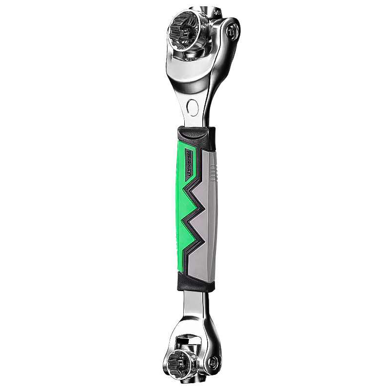 Llave de tubo hexagonal giratoria universal de 360 grados Llave de tubo de hueso de acero con alto contenido de carbono multifuncional 52 en uno grande