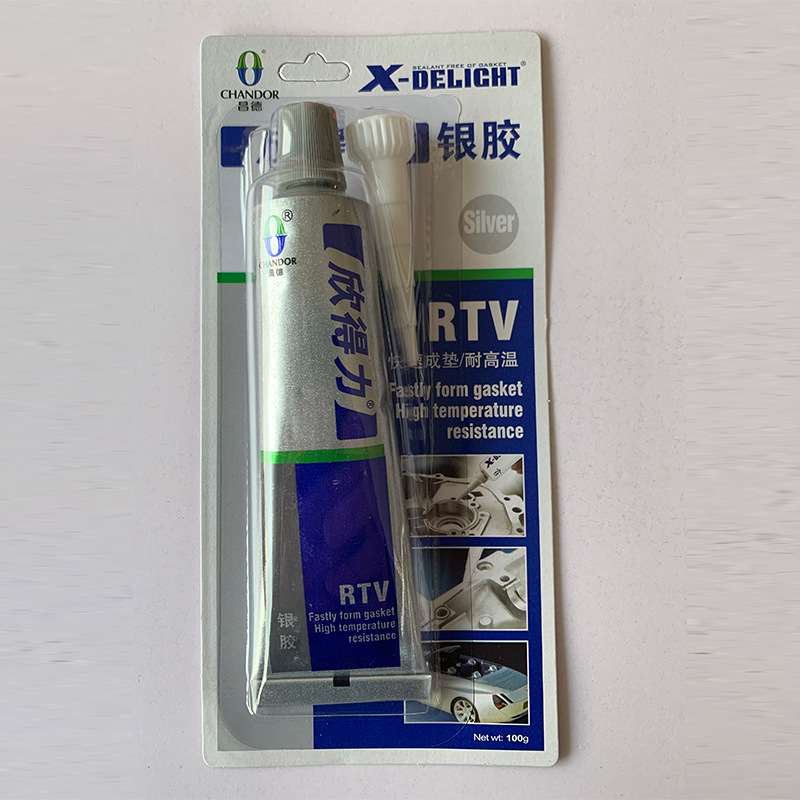 欣得力银胶100g免垫片密封胶水RTV快速成垫/耐高温320度耐压10MPa