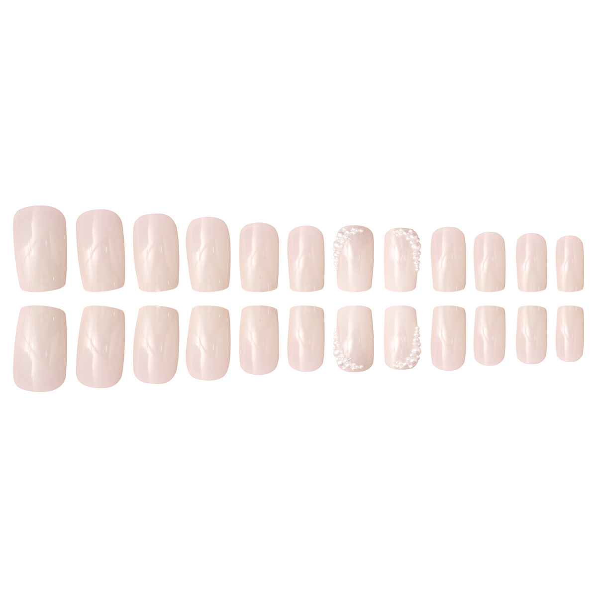 Use piezas de uñas, color sólido, comercio exterior transfronterizo, piezas cortas de uñas blancas, uñas postizas rectangulares de alta calidad