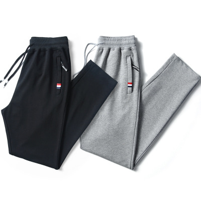 95 Straight Casual pants man spring and autumn Easy Sports pants knitting Straight sweatpants  knitting Large trousers