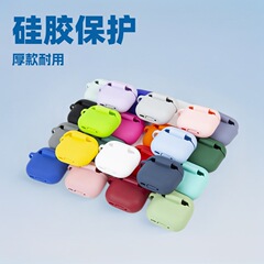 AirPods4に適したシリコン製Appleイヤホンケース、厚型、ロゴ追加可能、Bluetoothイヤホン保護ケース、複数色あり
