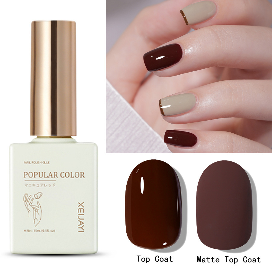 New white nail polish glue pure color brick red nail polish shop special long-lasting firm Nail Polish glue suit