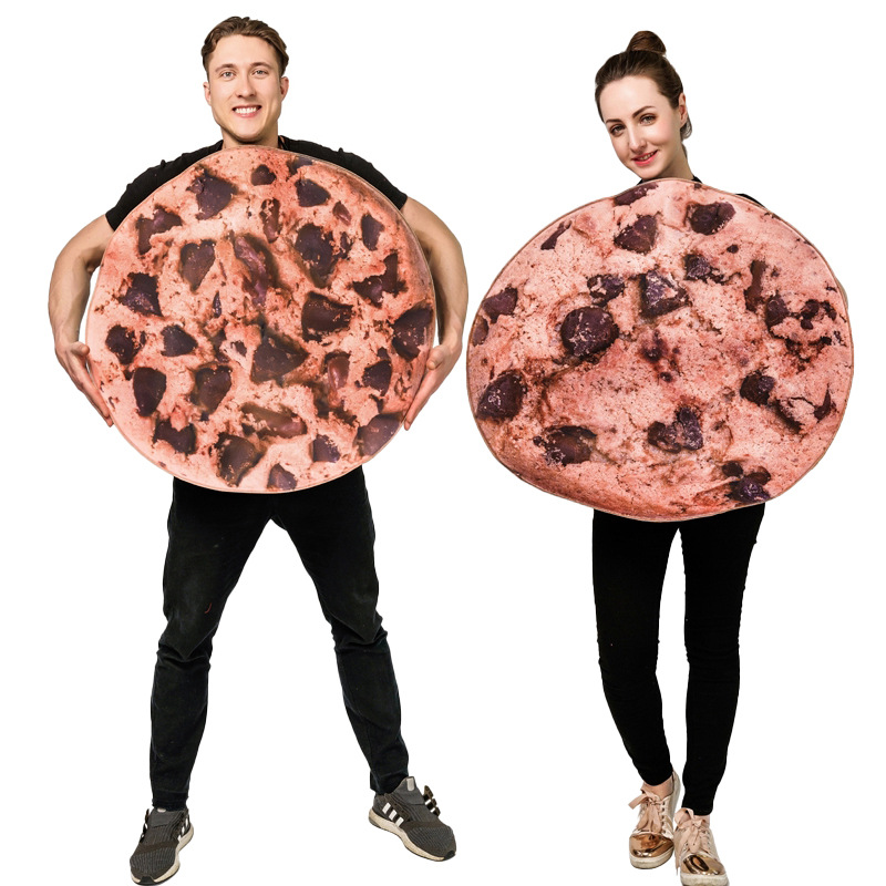 Adultos Funny cookie Cosplay traje del Partido de Halloween parodia alimentos mono rendimiento ropa