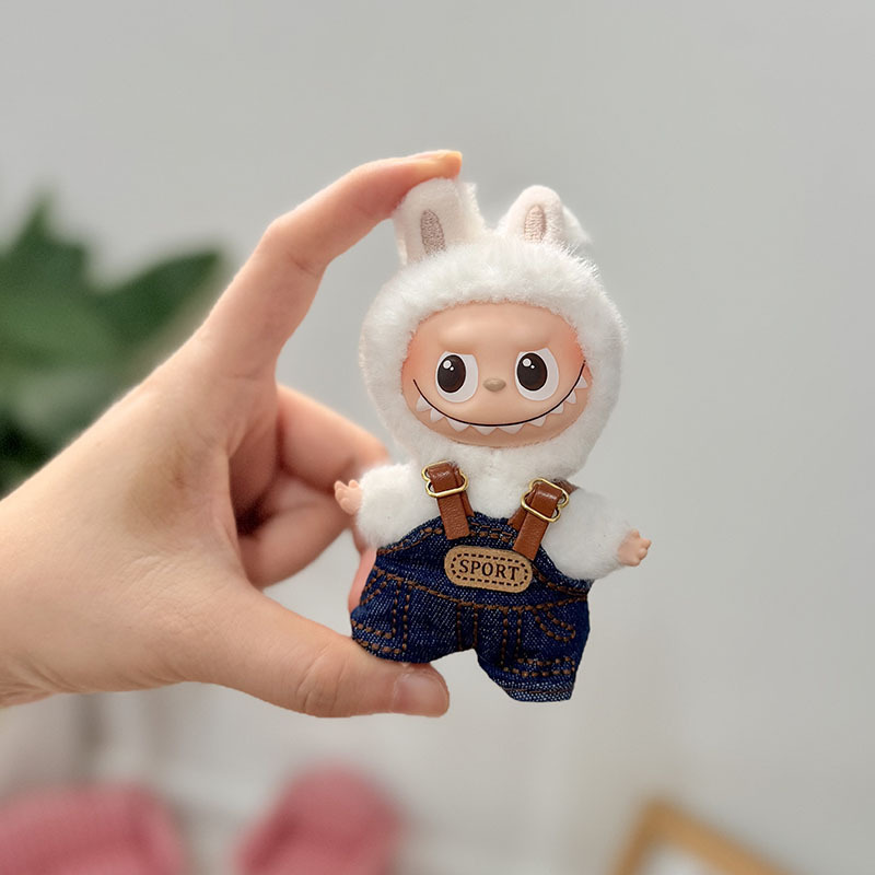 迷你版4.0LABUBU搪胶脸毛绒盲盒玩偶衣服圣诞套装小鼻嘎心底密码|undefined