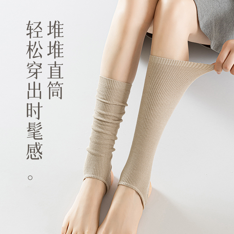 二重針薄型足首ソックス、超薄春夏ロングソックス、重ね履きソックス、滑りにくい万能レッグウォーマー、脚を細く見せる|undefined