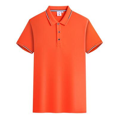 Solid summer Short sleeved Korean Edition orange half sleeve Fit business affairs Lapel leisure time polo Sweater