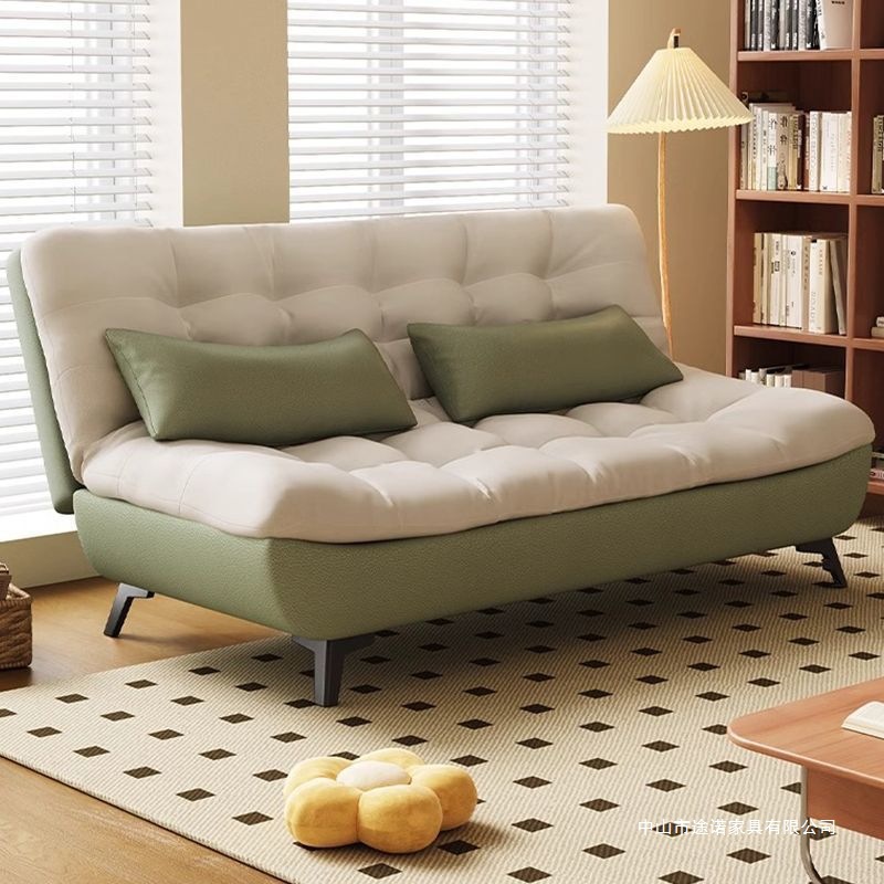 Cream Style Small Apartment Lazy Cloud Sofa Living Room 2024 New Rental House Foldableing Dual-Purpose Three-Person Sofa Bed