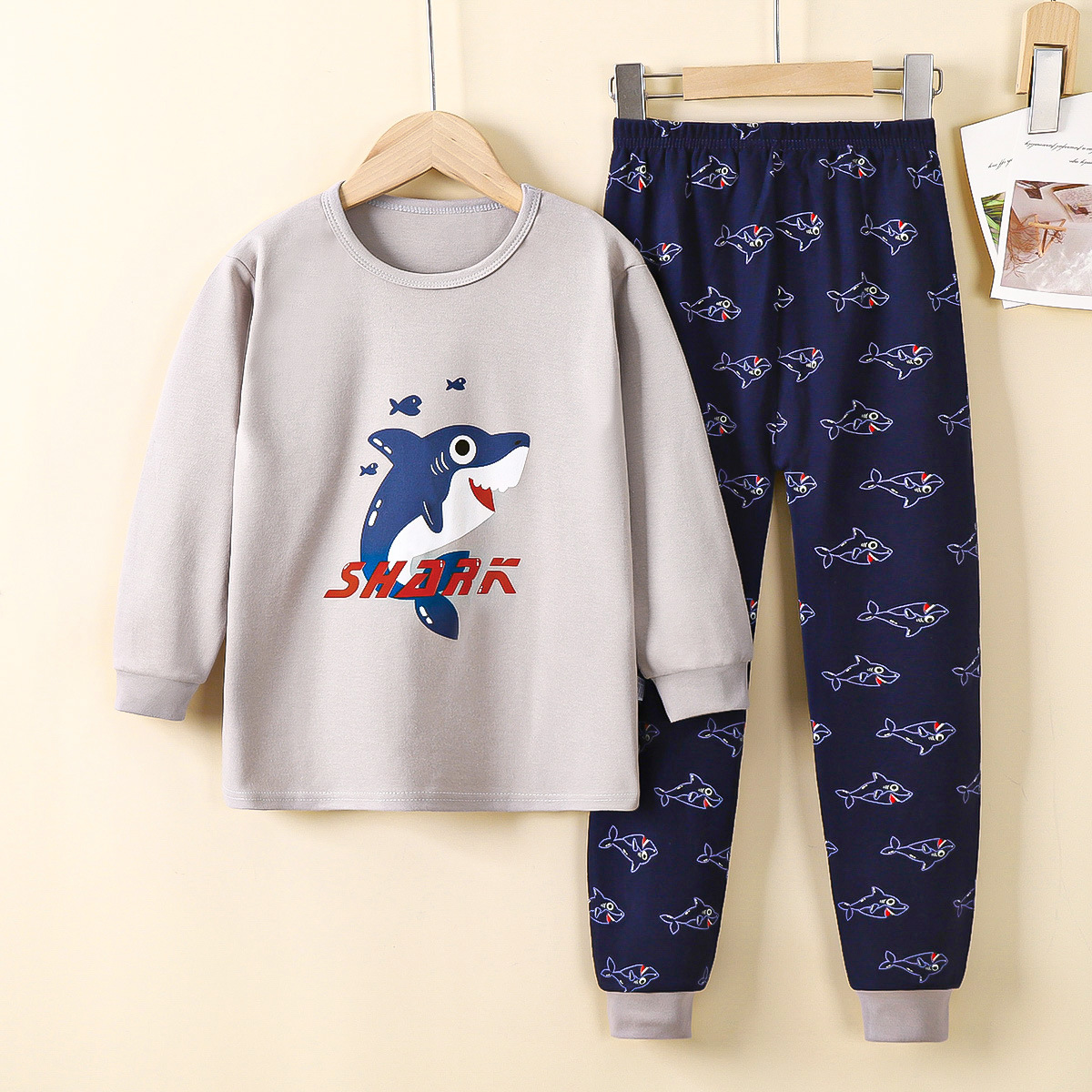 Conjunto de ropa interior para niños de otoño, nuevo estilo de algodón puro, pijamas para niños, servicio a domicilio para niñas, ropa de otoño para niños grandes, pantalones largos, ropa para niños