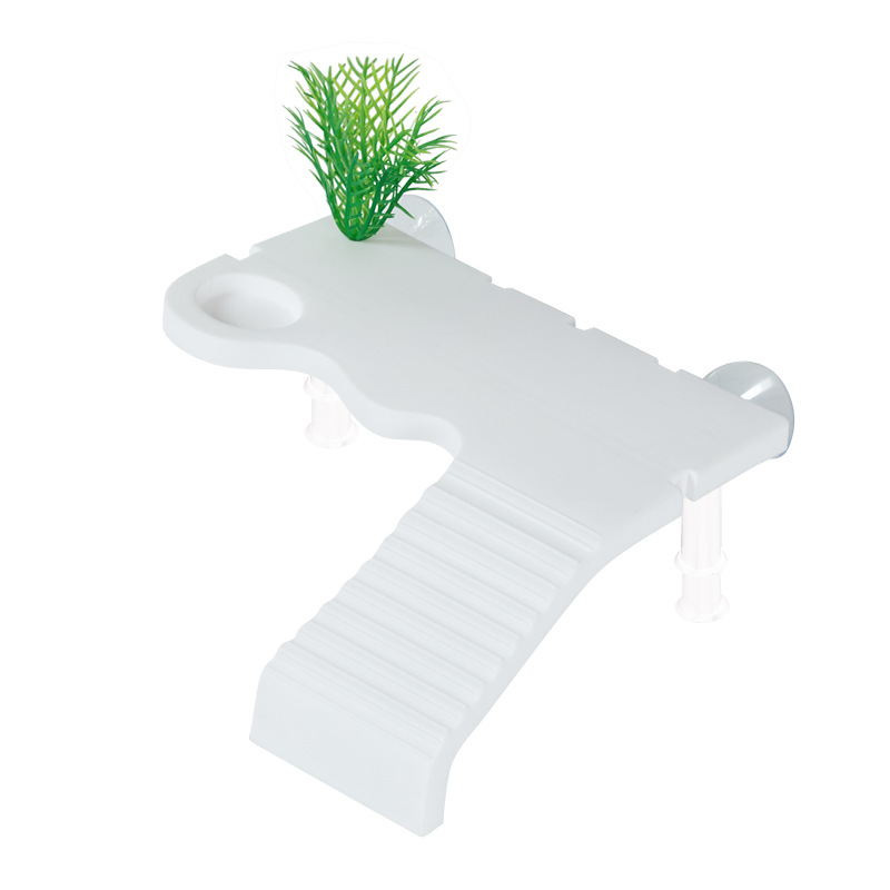 Plataforma de escalada de tortuga, plataforma de secado de plástico de tortuga brasileña, tanque de tortuga, caja de tortuga, descanso, escalera, plataforma flotante, refugio de tortuga