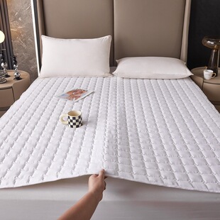 2025 Foreign Trade Wholesale Skin-Friendly Waterproof Quilted Mattress Topper for Double Bed, Foldable, Warm, Portable