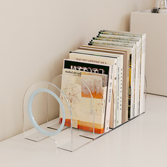 Acrylic book stand desk book organizer book shelf separator holder book stop stand book desk storage rack
