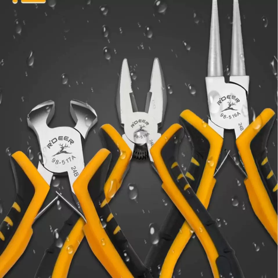 飞鹿迷你尖嘴钳5寸扁嘴钳斜嘴钳手工钳子针咀钳弯嘴圆嘴钢丝钳