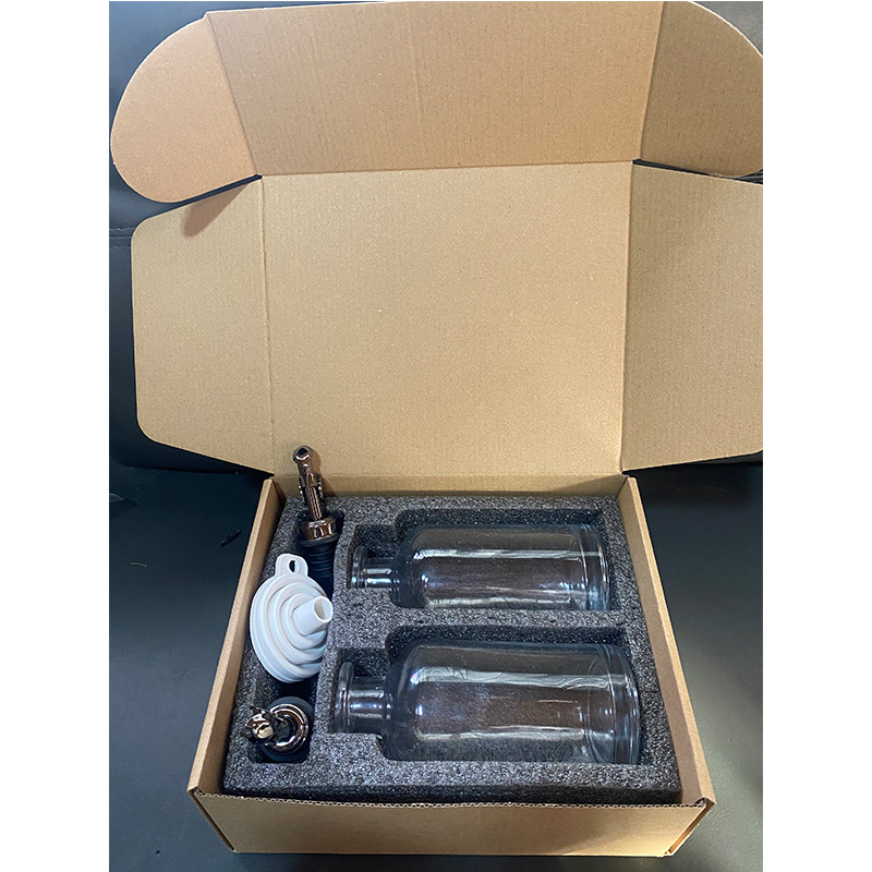 Botella de control de aceite de apertura y cierre automático de Amazon, salsa de soja de vidrio, vinagre, condimento de cocina, botella de jarabe de aceite de oliva, botella de aceite a prueba de fugas