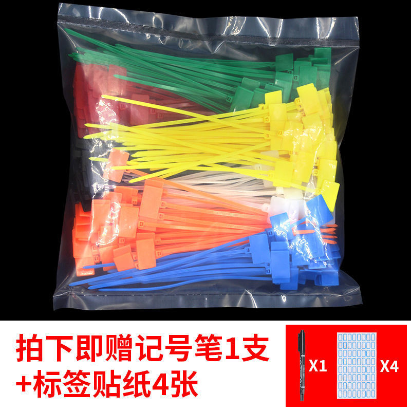 label Card Article colour Signage Ligature 4*150 nylon Cable ties Plastic sign Handwriting 250 Sign cards