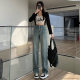 creamy-white Wide Leg Jeans Women's Spring and Summer Thin 2024 New High Waist Narrow Edition Straight Long White Pants