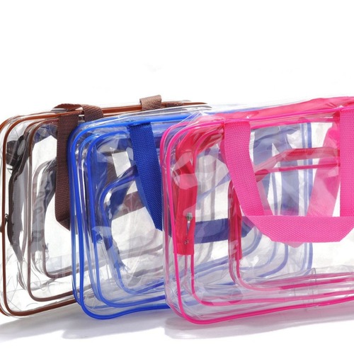 Manufacturer travel transparent toiletry three-piece set PVC cosmetic bag waterproof toiletry bag portable storage bag logo