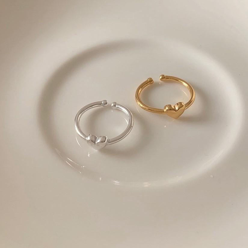 Fan Zhiqiao European and American minimalist trend Internet celebrity 925 sterling silver love ring Japanese and Korean INS niche ring index finger