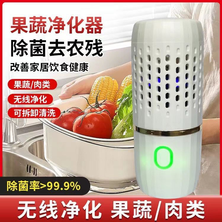 家庭用果物と野菜の浄化器の全自動洗浄機は携帯用無線カプセルの食材を殺菌して農残消毒機に行きます。|undefined