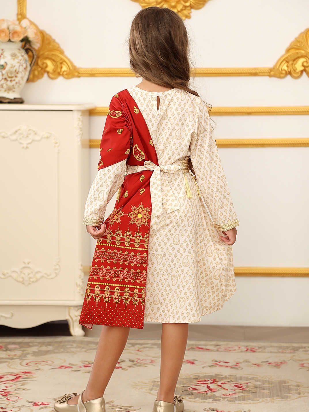 Comercio exterior vestido de niña característica estilo nacional vestido de boda vestido de niños transfronterizo nuevo vestido de ropa infantil