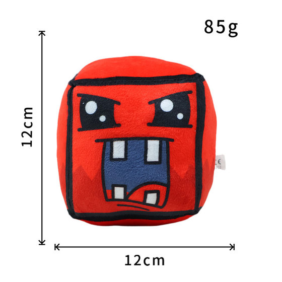 Cross border new geometry dash plug geometric sprint game plush toy doll doll pillow