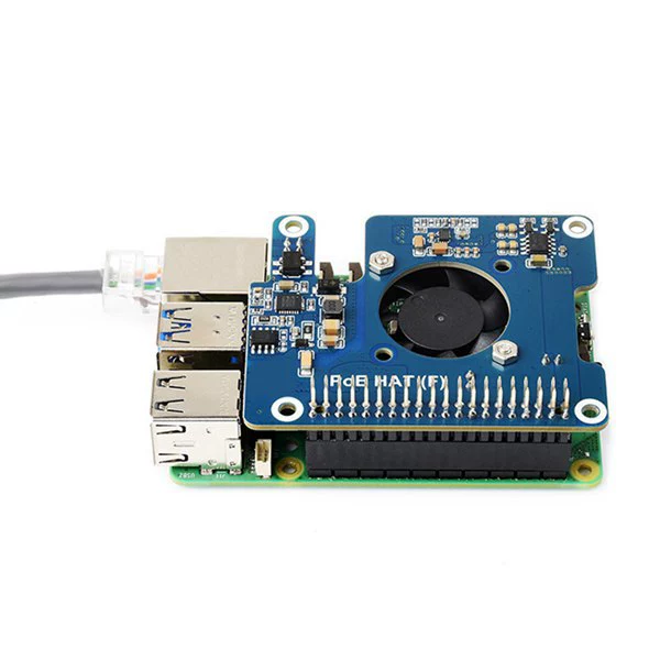 Плата расширения PoE для Raspberry Pi 5, Ethernet-модуль питания, вентилятор, металлический радиатор, поддержка 802.3af/at