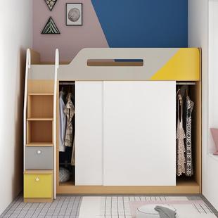 Nordic Simple Multi-function Storage Cloakroom Small Apartment Wardrobe Bed Bed Cabinet Integrated Adult Cloakroom Bed