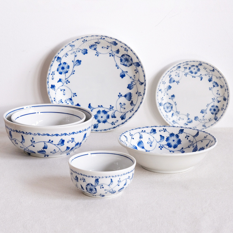 Japanese Imported Blue and White Small Bowl Tableware Set for Home Use, Fresh Soup Bowl, Dish Plate, Afternoon Tea Dessert Bowl Japanese Imported Blue and White Small Bowl Tableware Set for Home Use, Fresh Soup Bowl, Dish Plate, Afternoon Tea Dessert Bowl