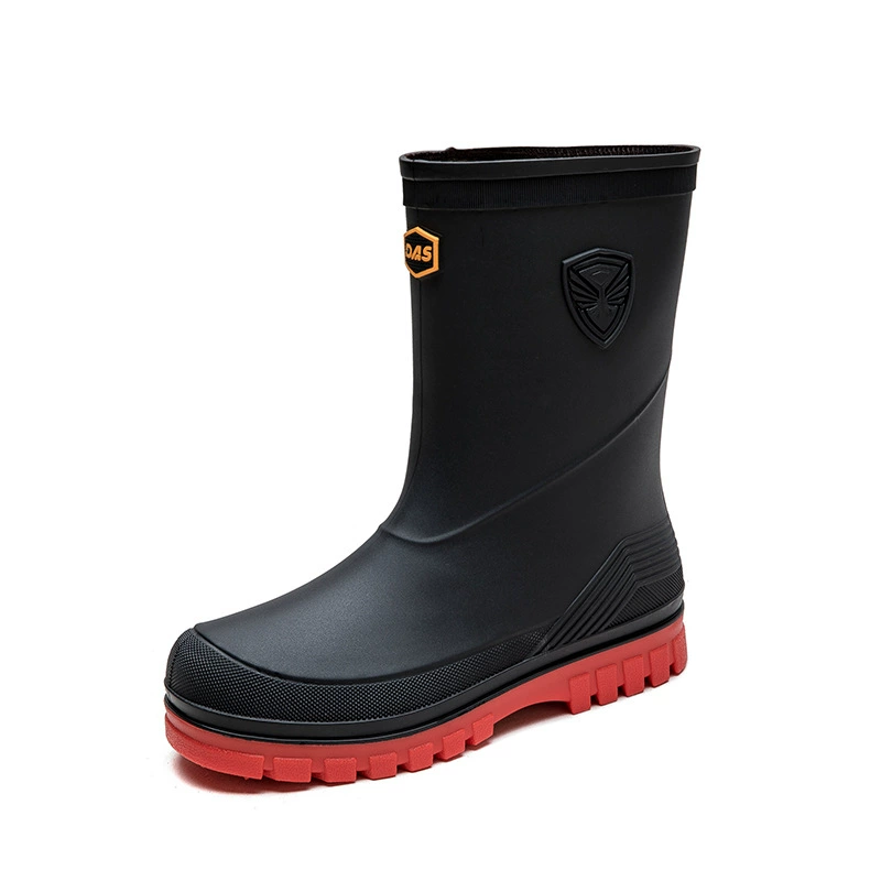 Men's fashionable shoes, non-slip fleece boots, Korean style, mid-length