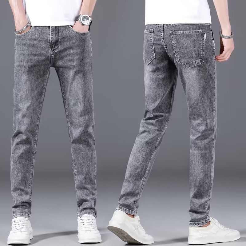 2024 New Arrival Denim Trousers Men's Spring and Autumn New Fashionable Brand Casual Korean Style Trendy Trousers Men's Trousers