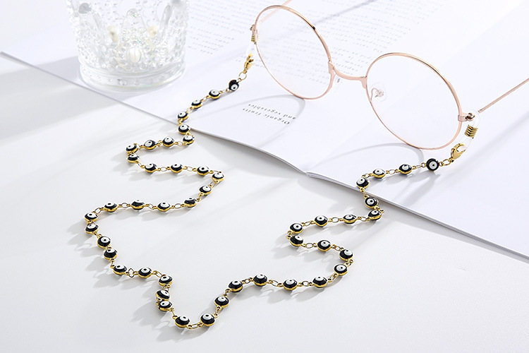 19g Weight Glasses Chain Classification 304 Stainless Steel Material Adults Gender European And American Fashion Stainless Steel Color Chain Lanyard Devil Eye Glasses Chain Wholesale 4
