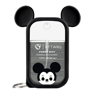 Cross-Border New Product Mickey Version of Hand Sanitizer Portable Outdoor Travel Cleaning Hand Sanitizer Box Silicone Cover with Keychain