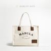 Shopping bag, one-shoulder bag, book bag, linen bag for leisure, Korean style, horizontal version