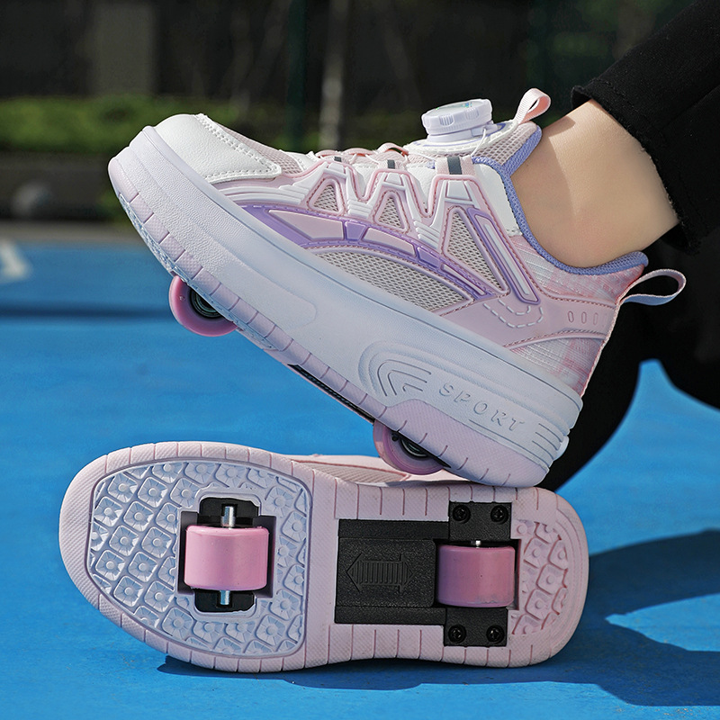 dual wheel children's breathable skates for boys for street skating…