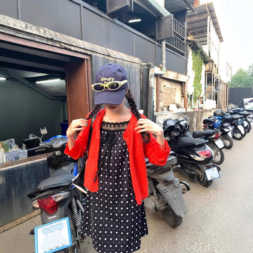 春夏甜美针织开衫重工马海毛手工钩花休闲外搭毛衣外套冰激淋色