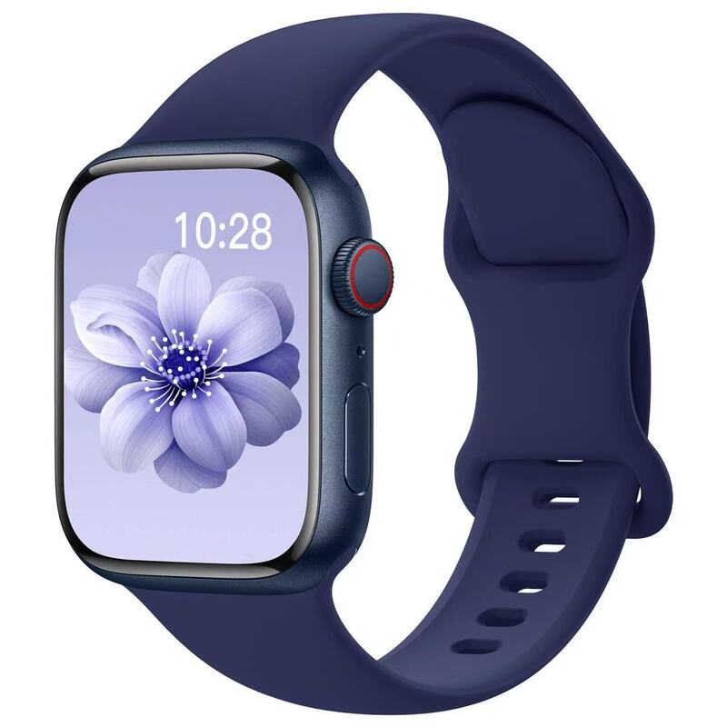Suitable for Apple Butterfly Buckle Strap Classic Waterproof Lightweight Style Figure-Eight Buckle Iwatch1-9/Se Watch Strap