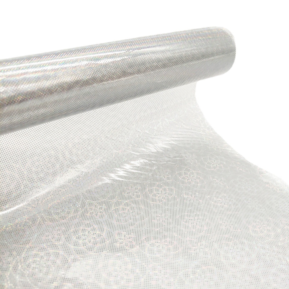 PET银色素面六莲花镭射洗铝转移膜镀铝膜耐高温金属膜鞋材辅料