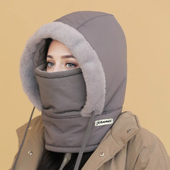 代发批发保暖雷锋帽子男女同款户外骑行包头帽加绒加厚防寒保暖帽
