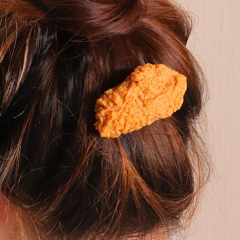 Roasted Chicken Legs Chicken Wings Hair Clips Funny Fried Chicken Wings Hair Accessories display picture 1