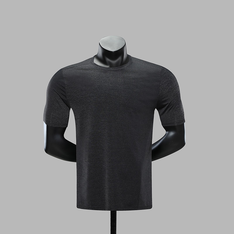 Transfronterizo de nylon de secado rápido camiseta de los hombres sueltos corriendo ropa de secado rápido cuello redondo sudor-absorbente transpirable fitness deportes de manga corta verano