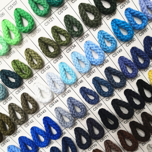 I6CV Wholesale 5mm Thick Round Cotton Rope Braided Rope Handmade Rope 200 Colors Eight-Strand Colorful Clothing Hat Pants Belt Tying