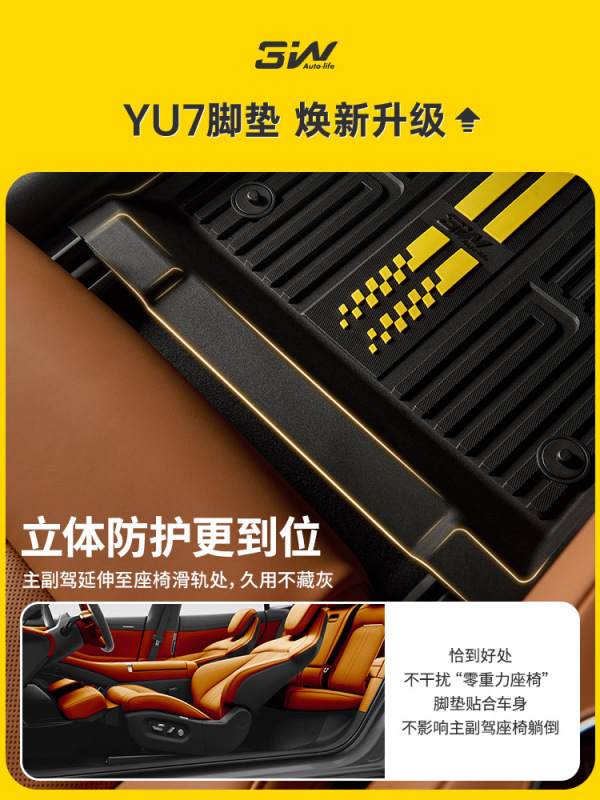 3W全TPE脚垫适用小米YU7 Pro/Max SU7/Ultra专用汽车脚垫后备箱垫|undefined